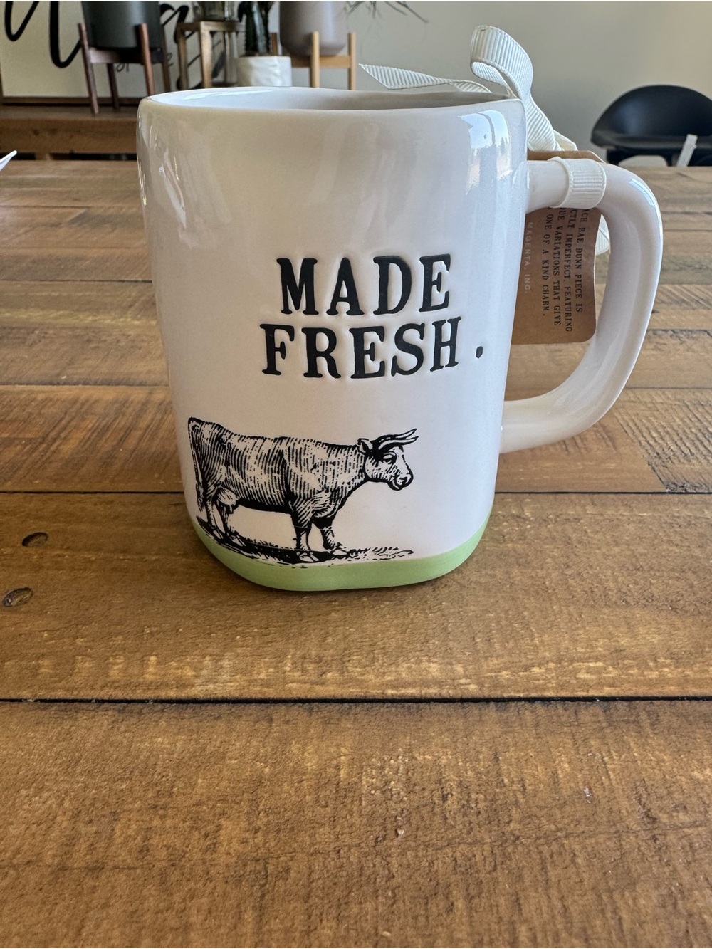 Rae Dunn Farm House Collection “Made Fresh” Cow Mug